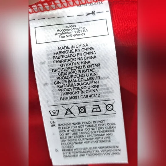 NWOT adidas Womens Track Jacket Valentine's Edition Hearts Red White size Medium - Picture 14 of 16